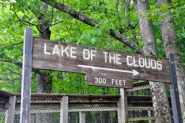 Lake of the Clouds sign